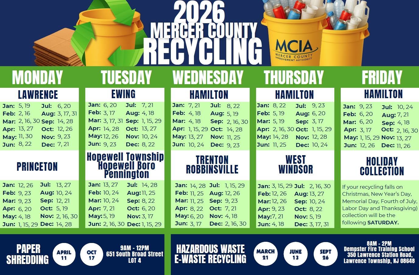 2026 RECYCLING INFORMATION